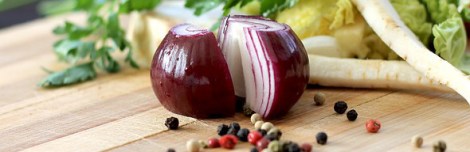 board with onion and pepper